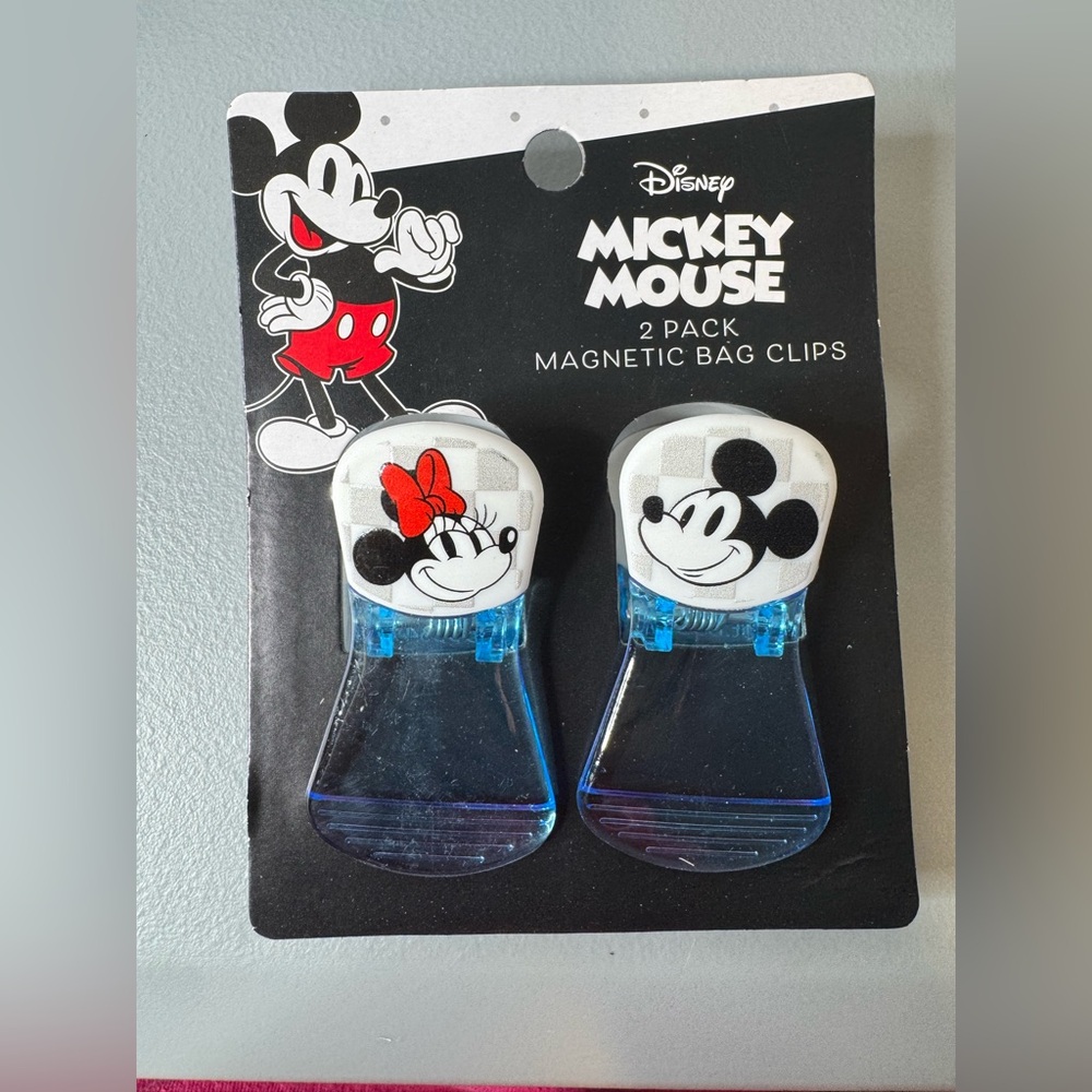 Disney Mickey Mouse Minnie Mouse Magnetic Bag Clips - Blue (2 Pack)